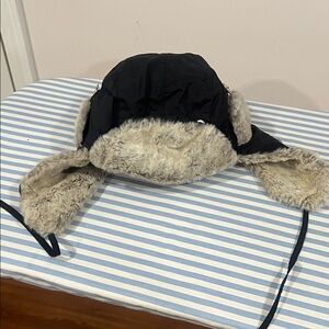 Cozy Black and Gray Winter Hat